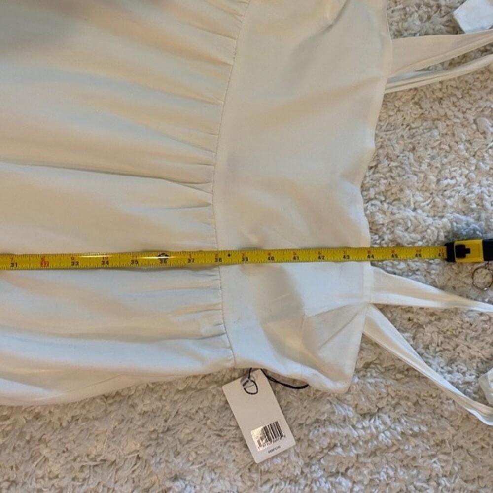 Jason Wu Tiered Cotton Eyelet Maxi Dress Ivory Large White Summer Shoulder Tie - Picture 14 of 14